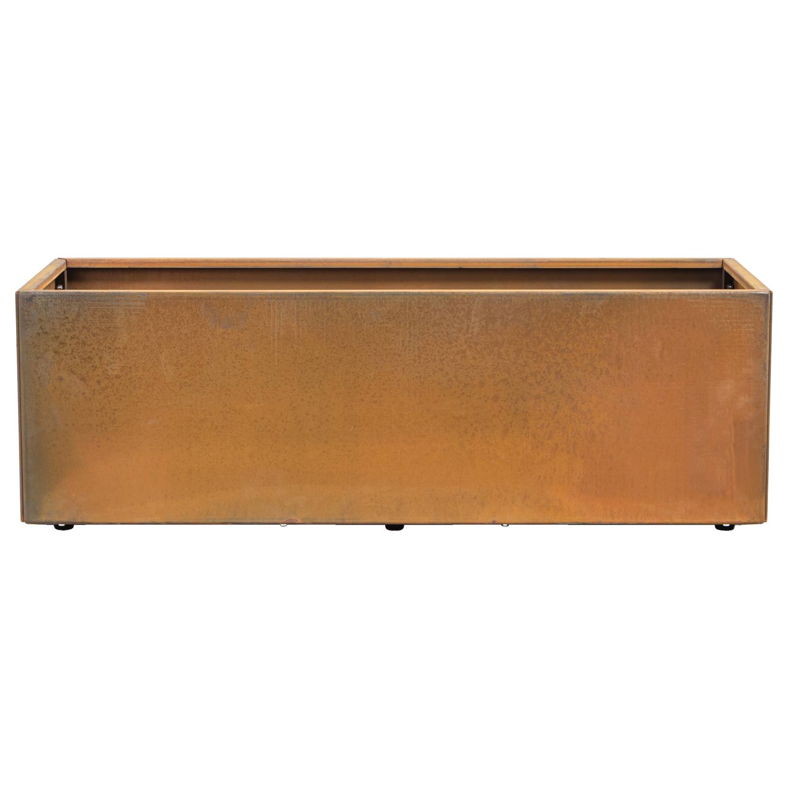 Denver 100x40x40cm Corten Steel Rectangular Planter, Rust