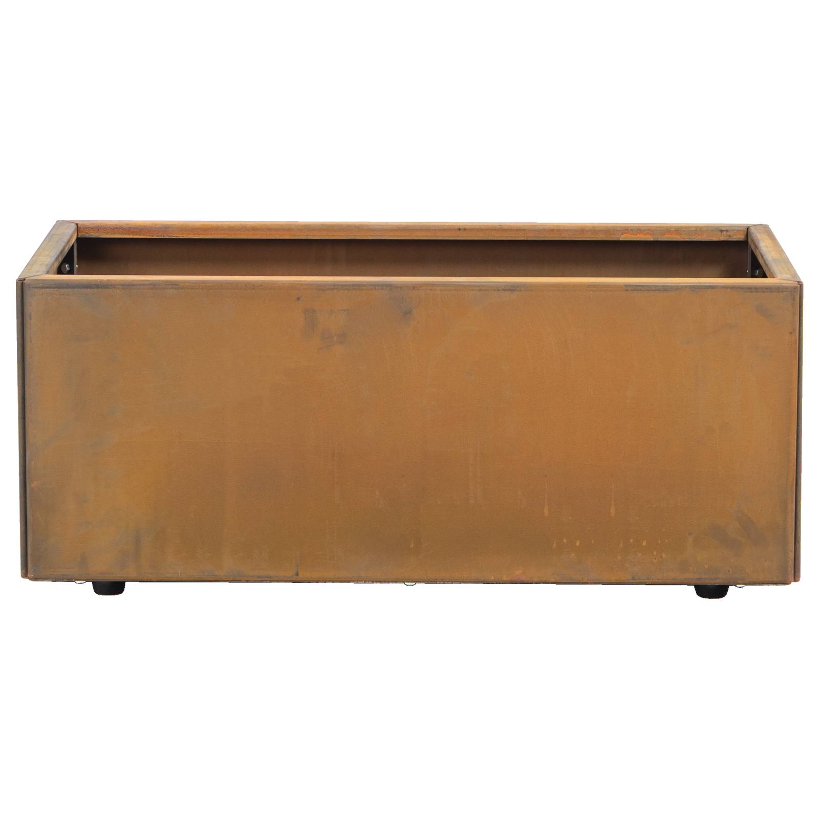 Denver 75x32x32cm Corten Steel Rectangular Planter, Rust