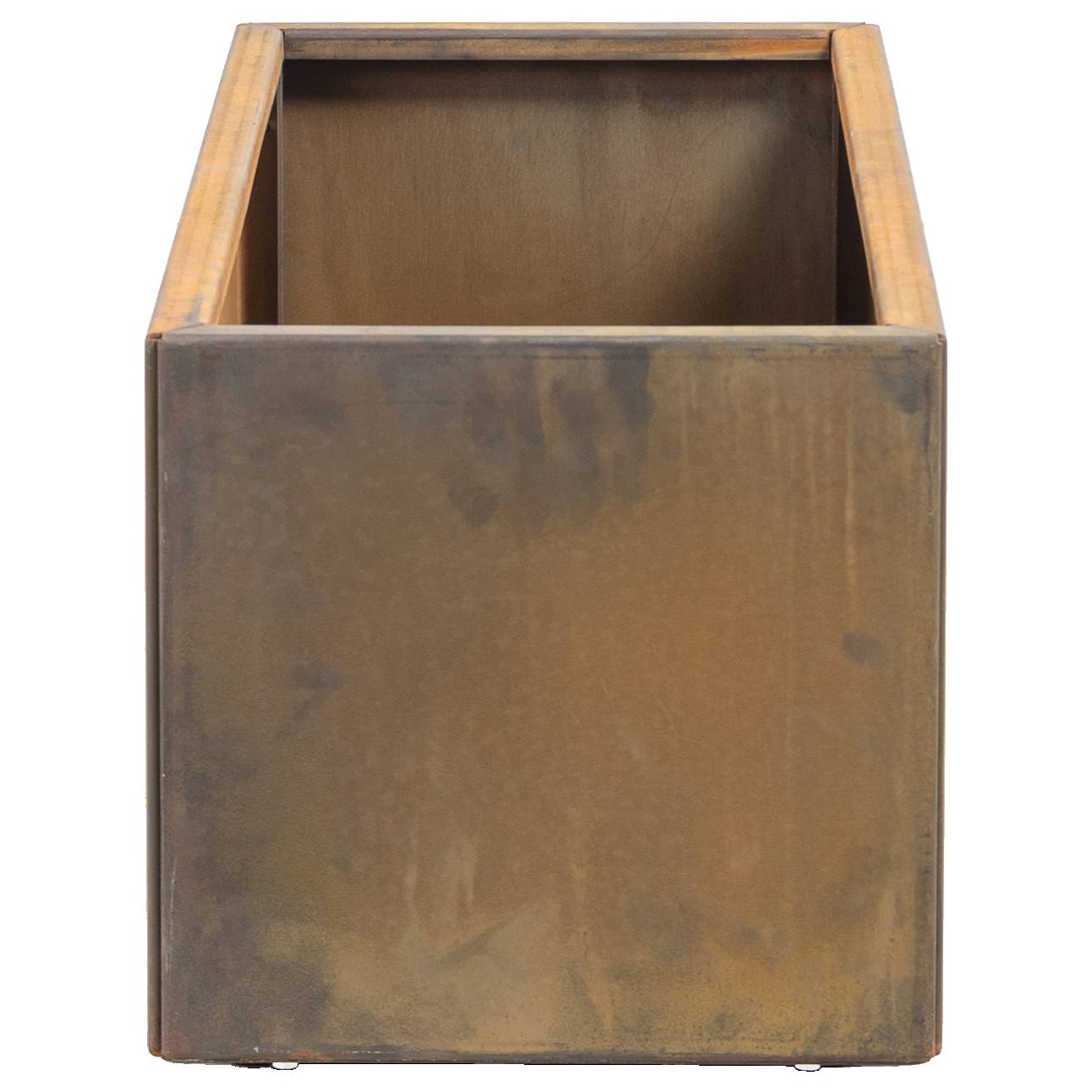 Denver 75x32x32cm Corten Steel Rectangular Planter, Rust