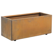 Denver 75x32x32cm Corten Steel Rectangular Planter, Rust
