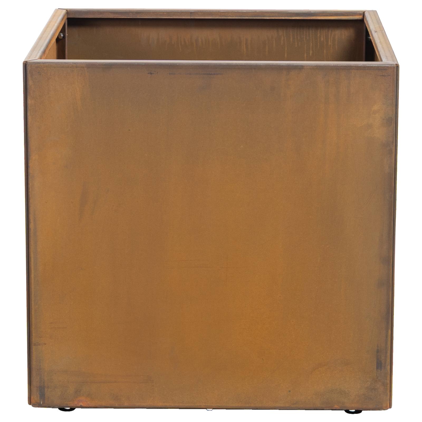 Fulton 60x60cm Corten Steel Square Planter, Rust
