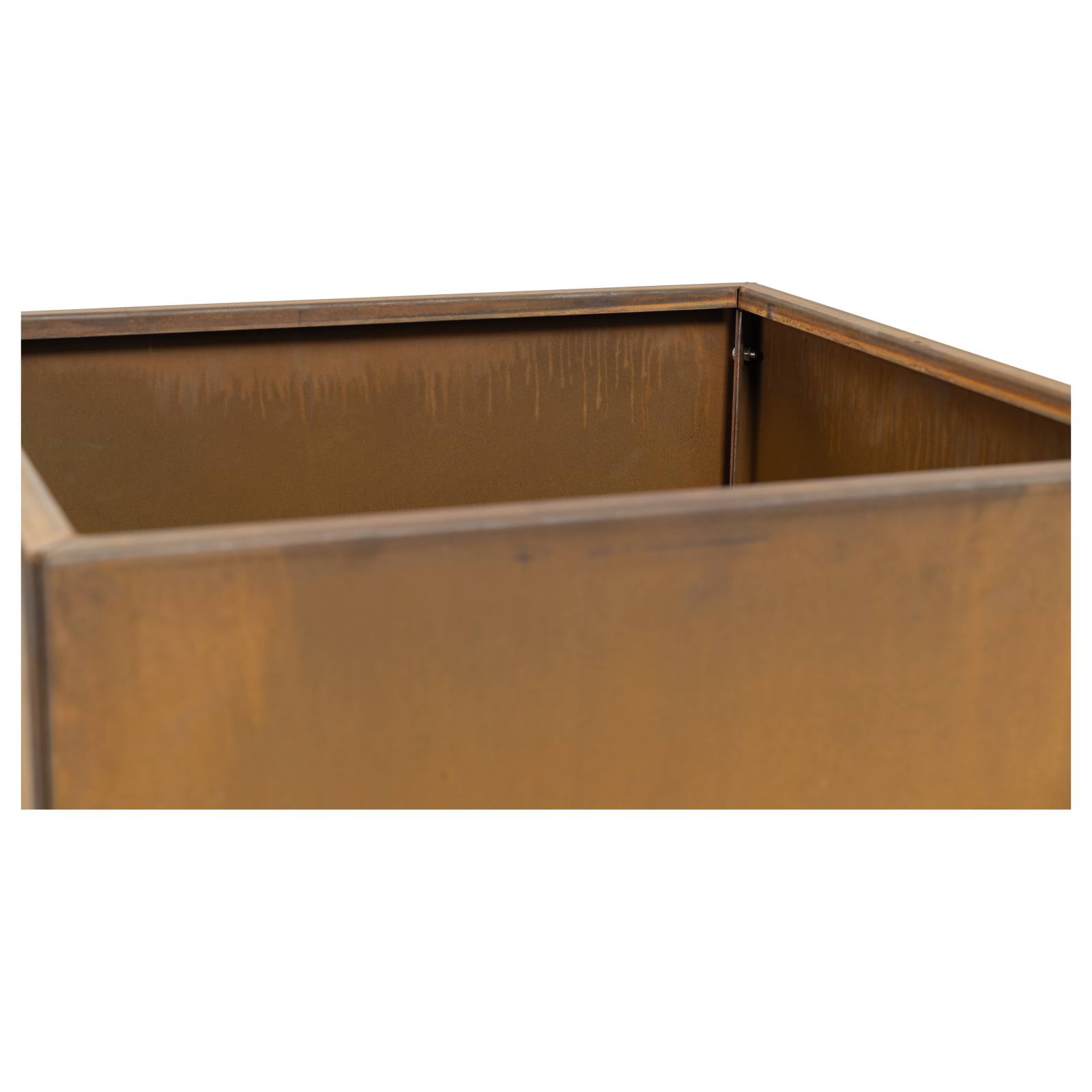Fulton 60x60cm Corten Steel Square Planter, Rust