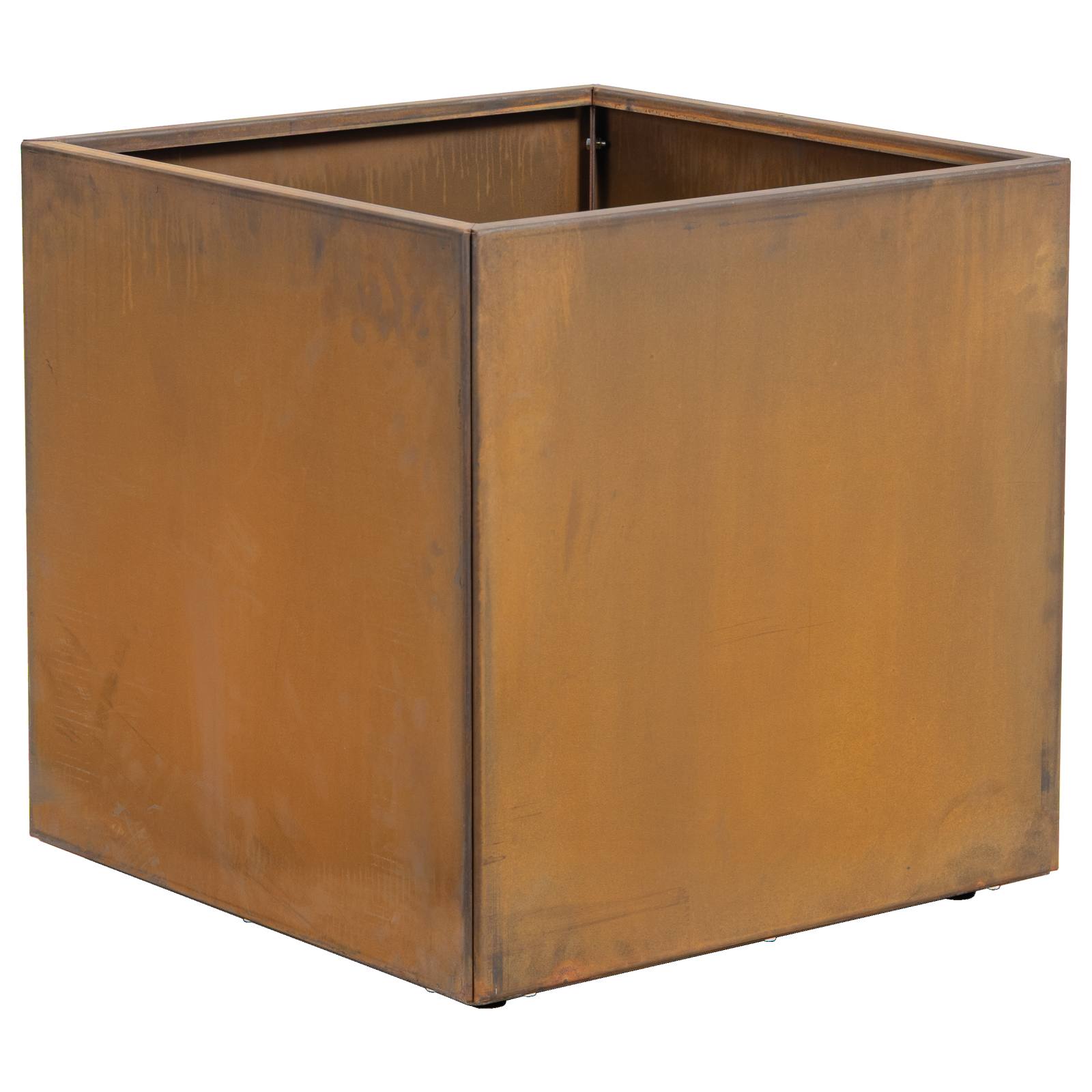 Fulton 60x60cm Corten Steel Square Planter, Rust