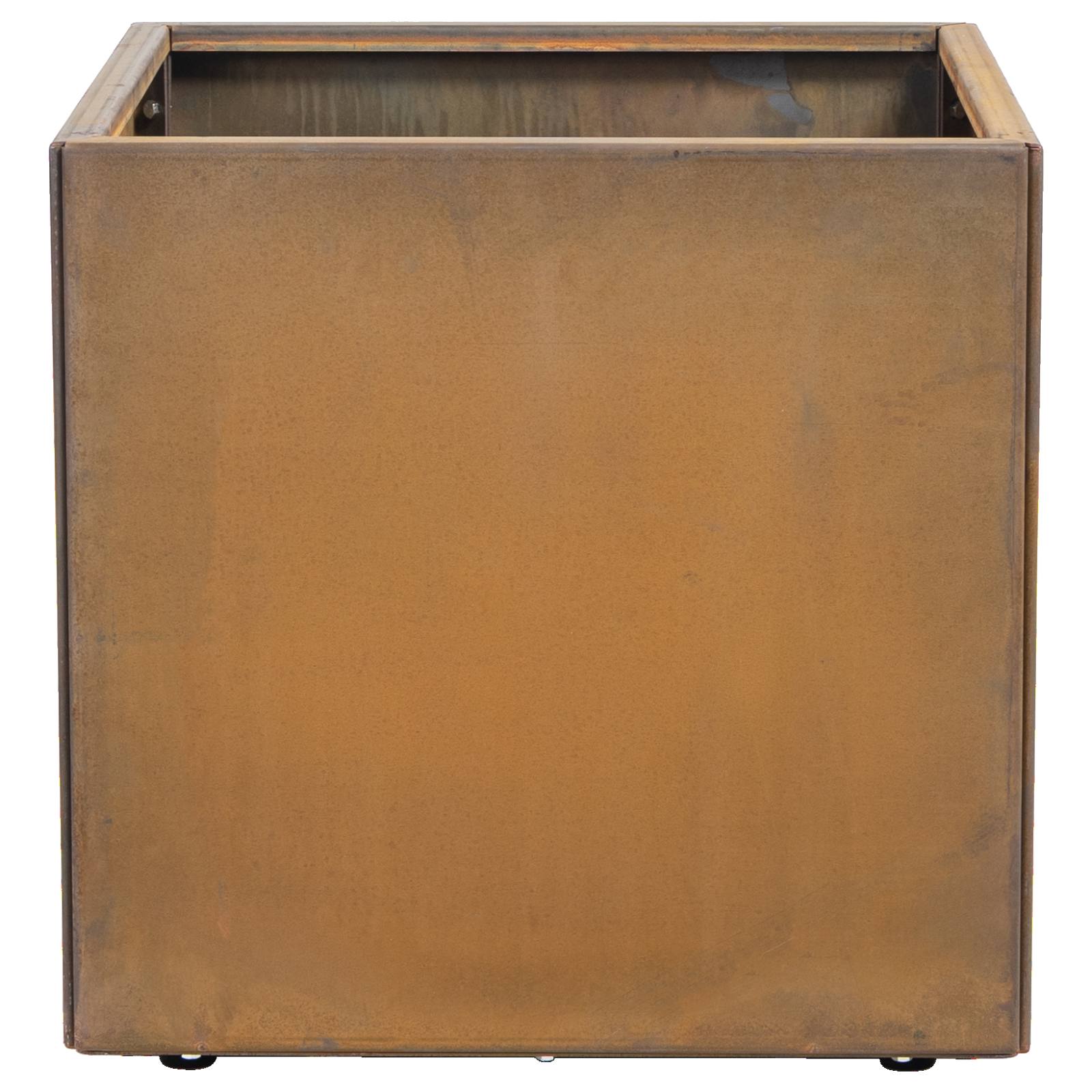 Fulton 50x50cm Corten Steel Square Planter, Rust