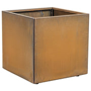 Fulton 50x50cm Corten Steel Square Planter, Rust