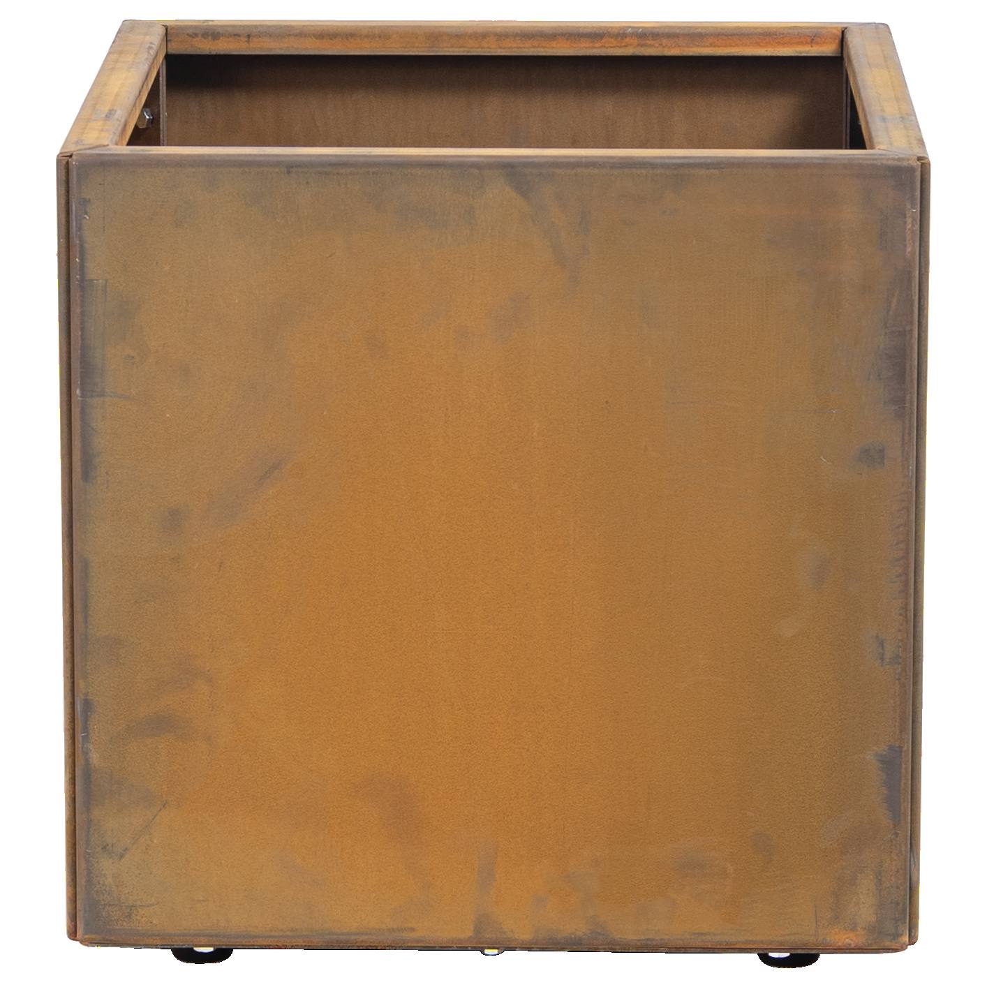 Fulton 40x40cm Corten Steel Square Planter, Rust