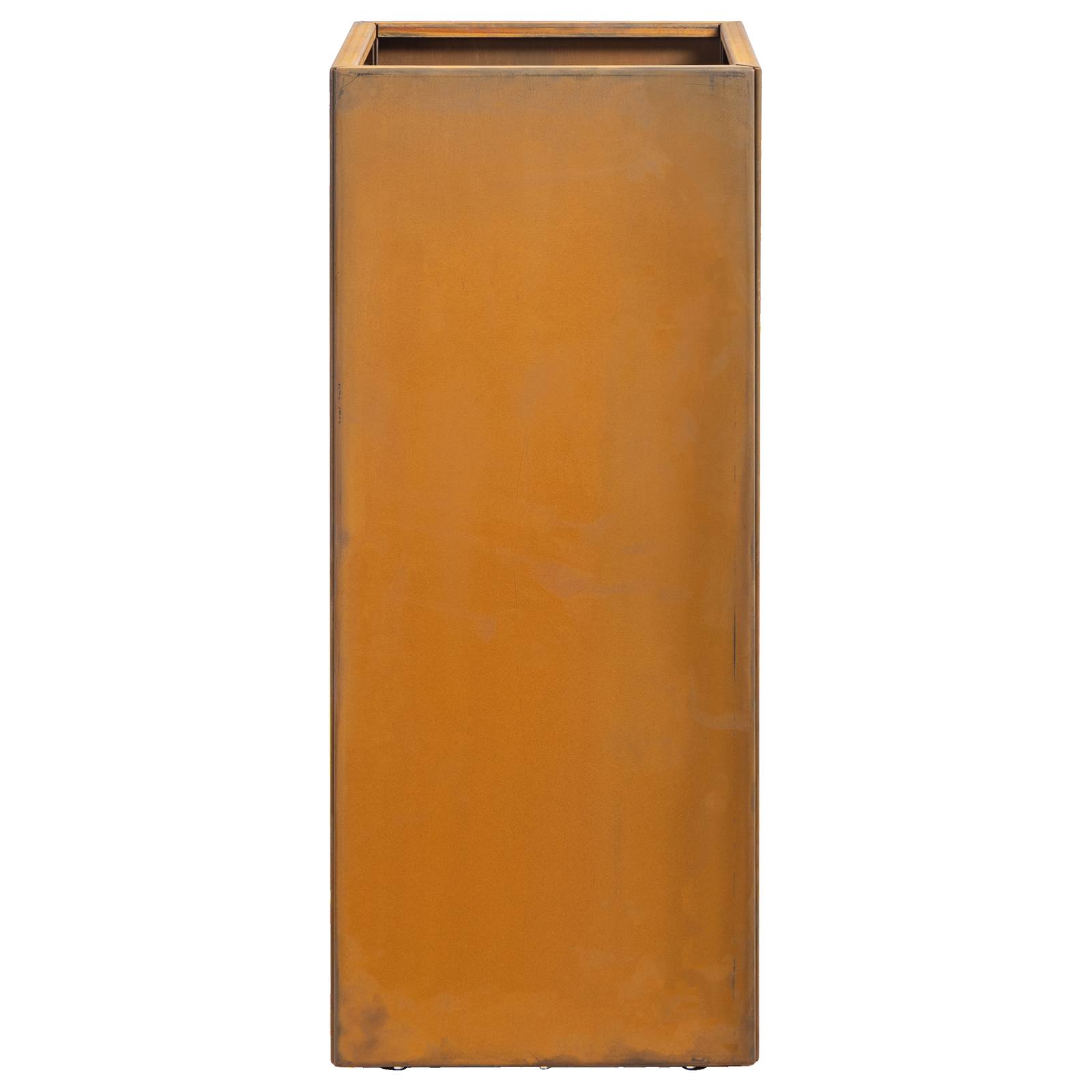 Sanford 40x100cm Corten Steel Tall Square Planter, Rust
