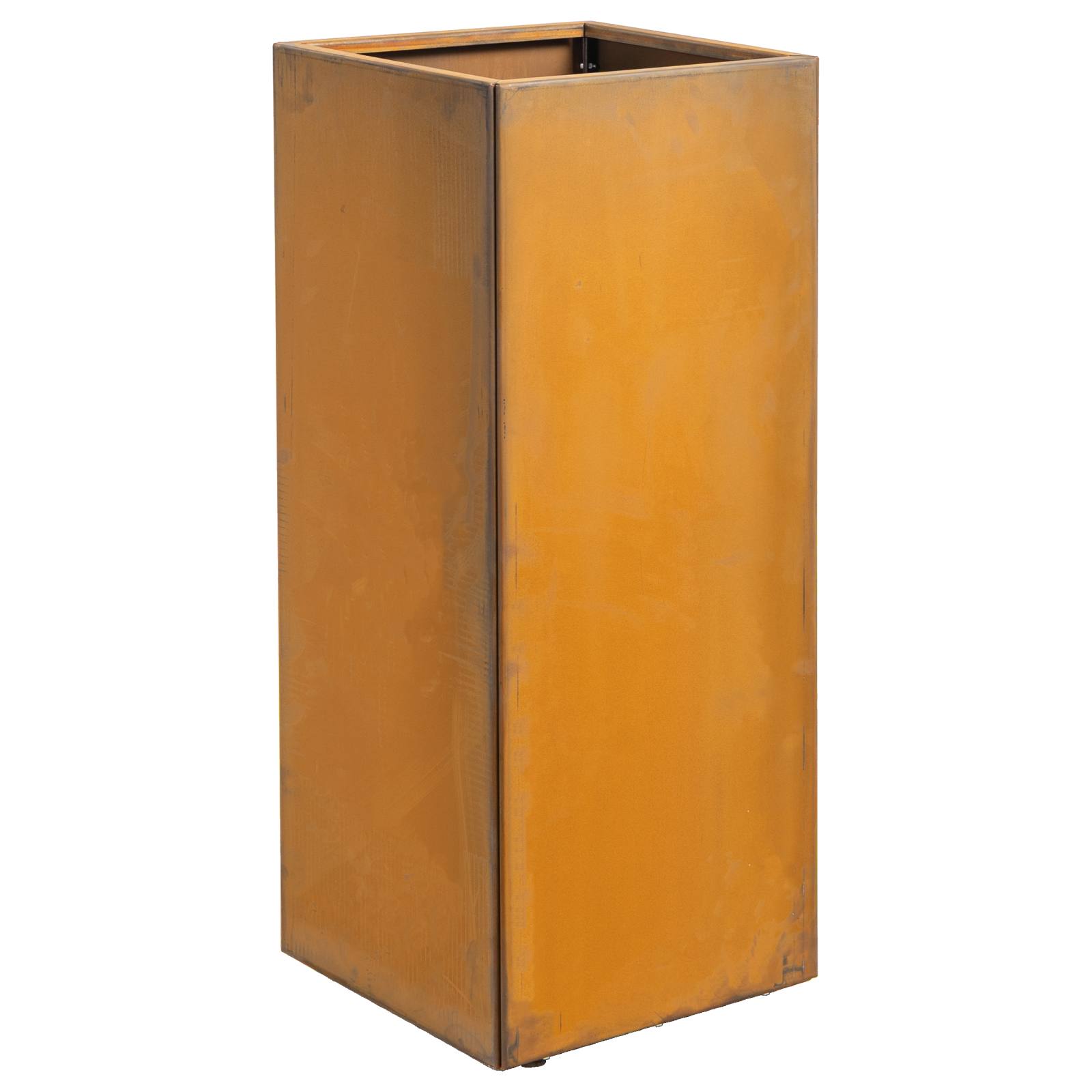 Sanford 40x100cm Corten Steel Tall Square Planter, Rust