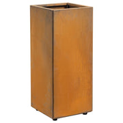 Sanford 32x75cm Corten Steel Tall Square Planter, Rust