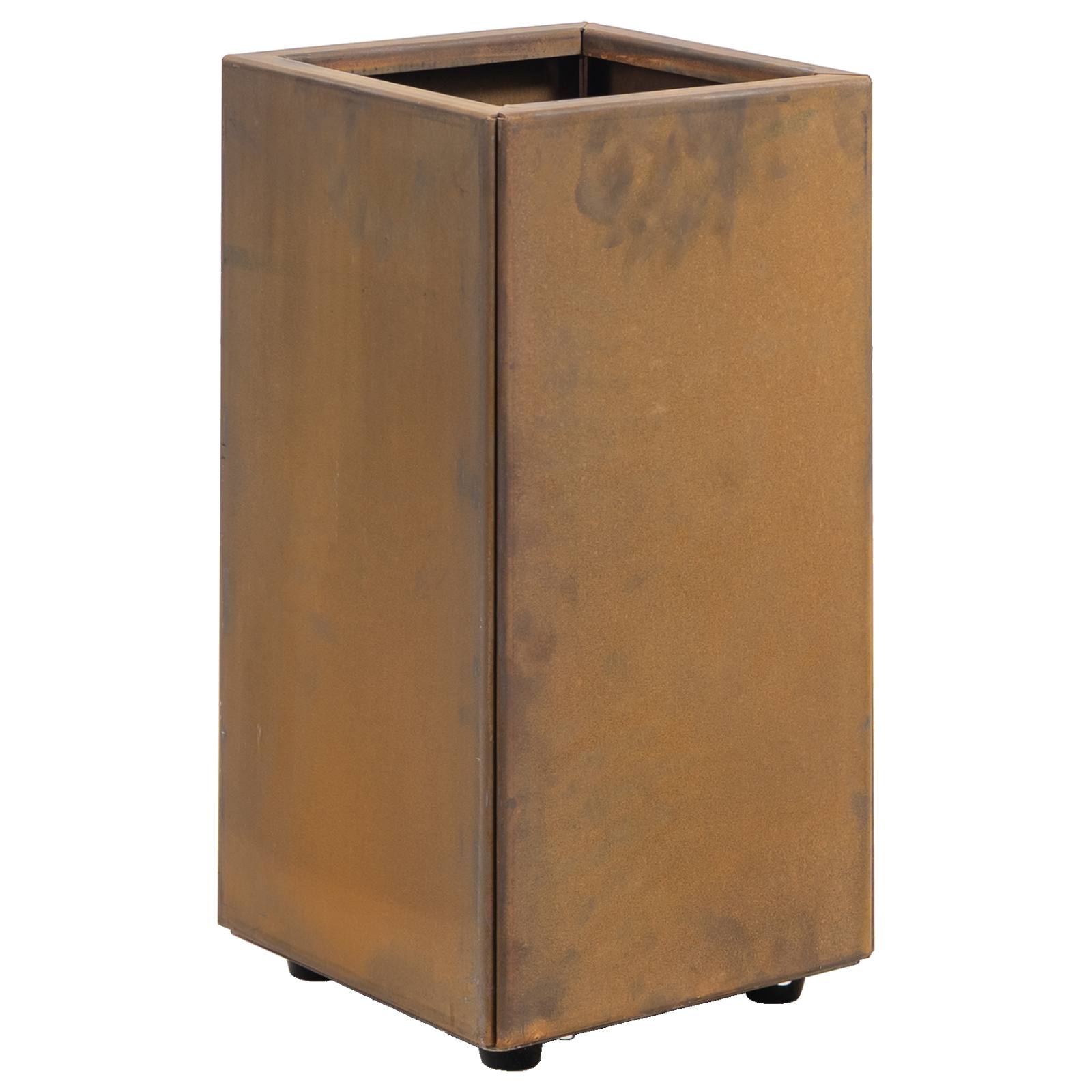 Sanford 25x50cm Corten Steel Tall Square Planter, Rust