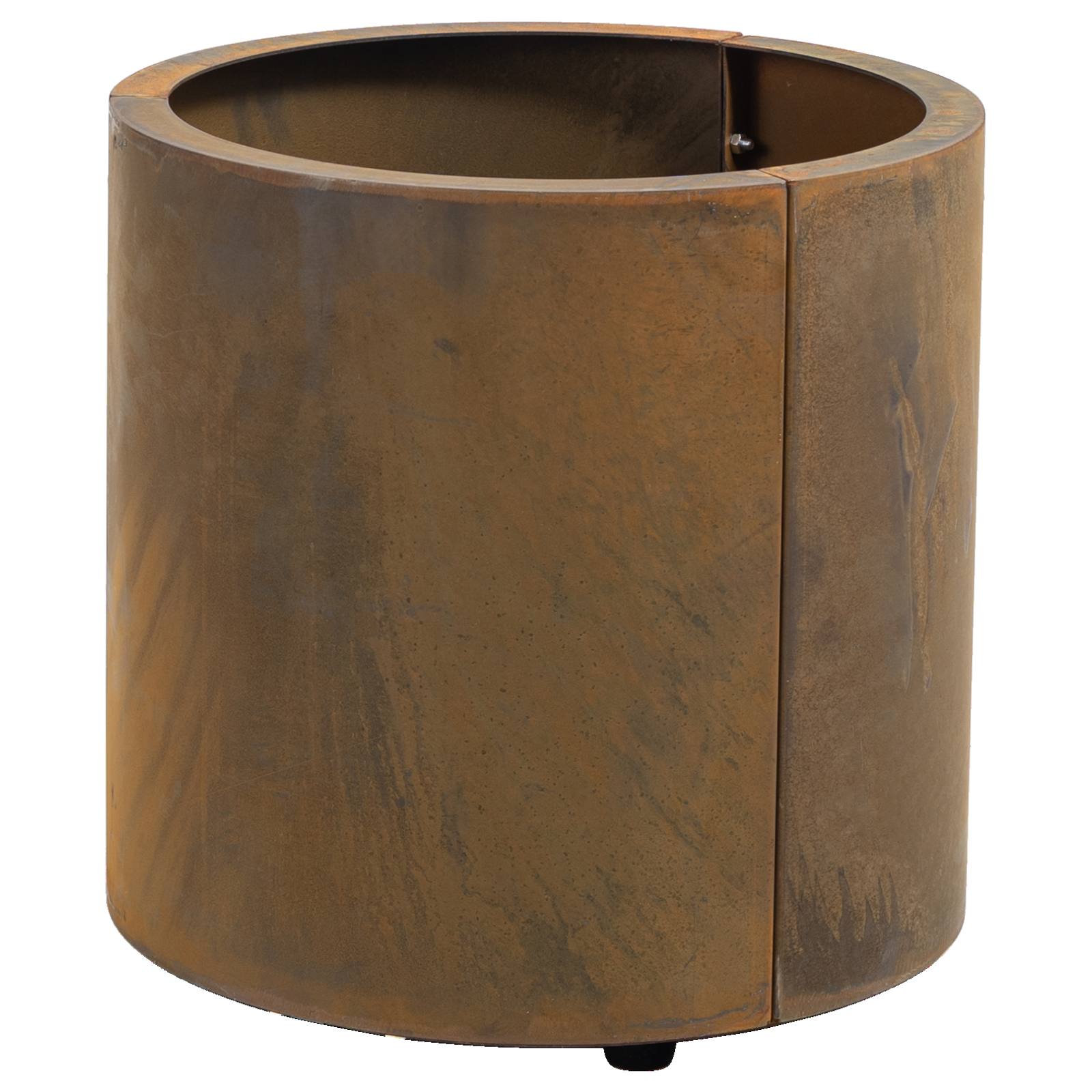 Yantis 40x40cm Corten Steel Round Planter, Rust