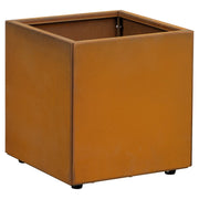 Saltan 40cm Corten Steel Cube Planter, Rust