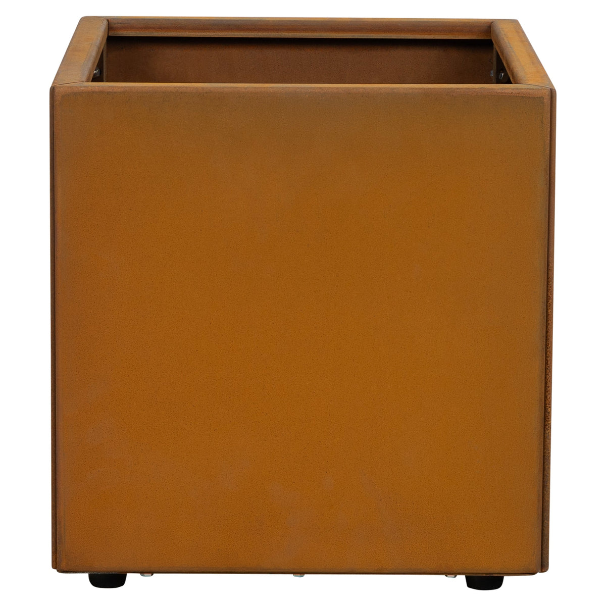 Saltan 40cm Corten Steel Cube Planter, Rust