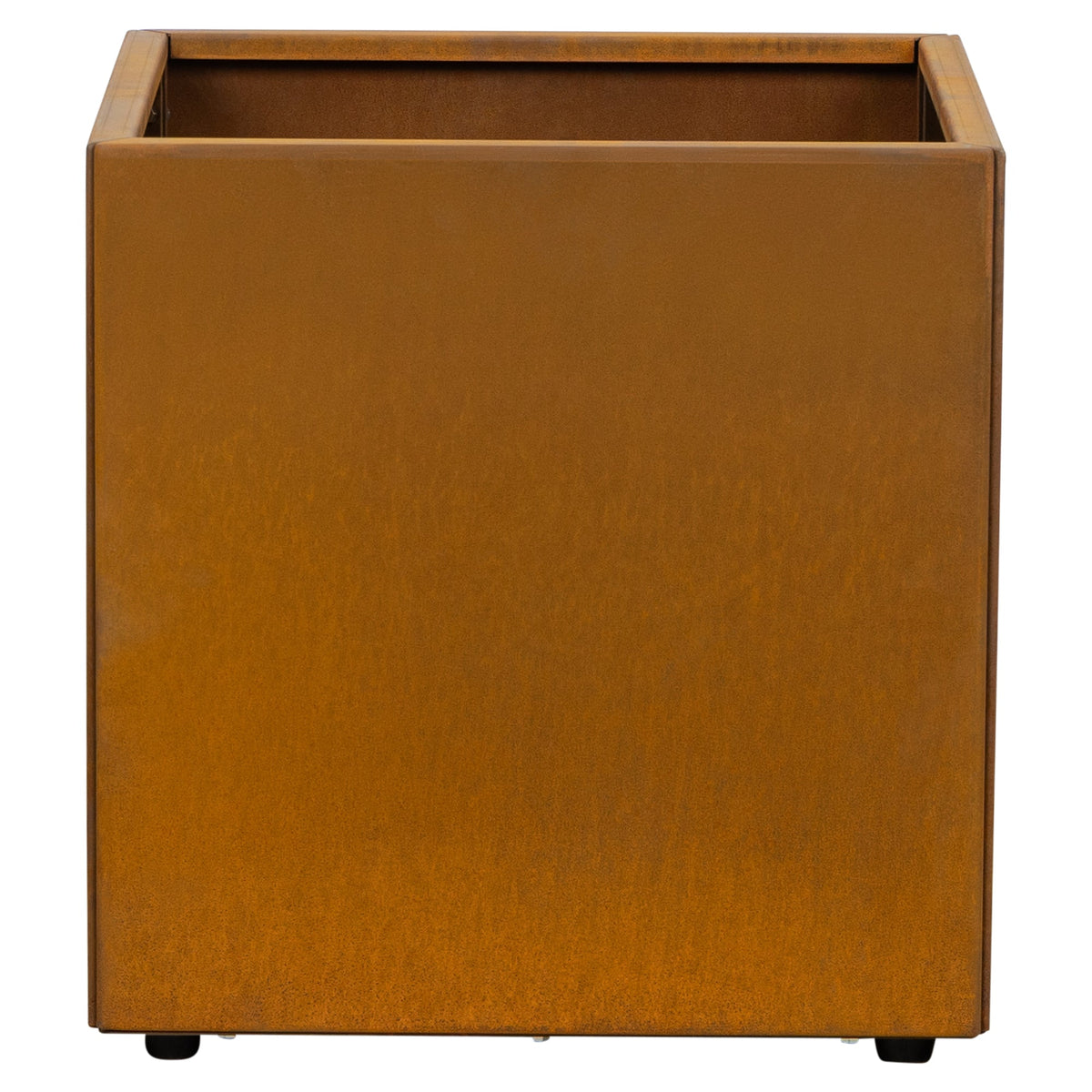 Saltan 50cm Corten Steel Cube Planter, Rust