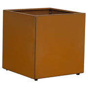 Saltan 60cm Corten Steel Cube Planter, Rust