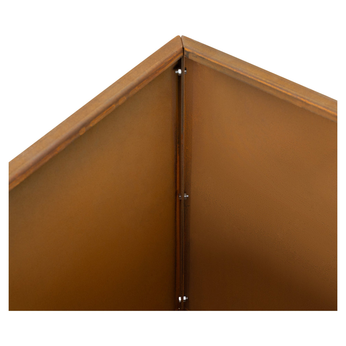 Saltan 60cm Corten Steel Cube Planter, Rust