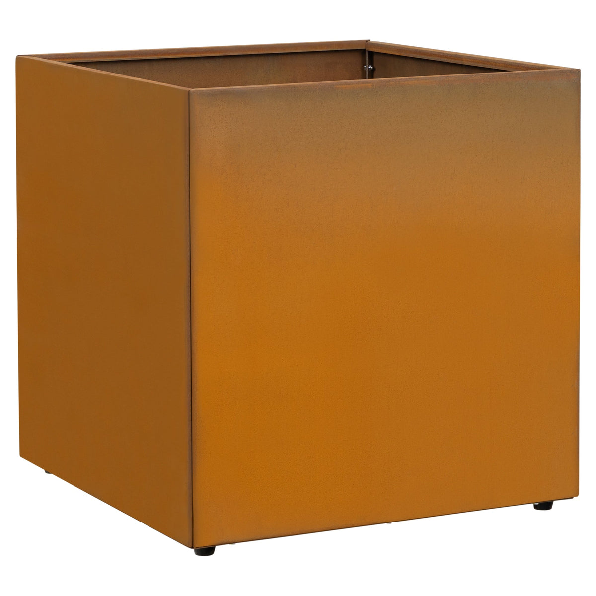 Saltan 70cm Corten Steel Cube Planter, Rust
