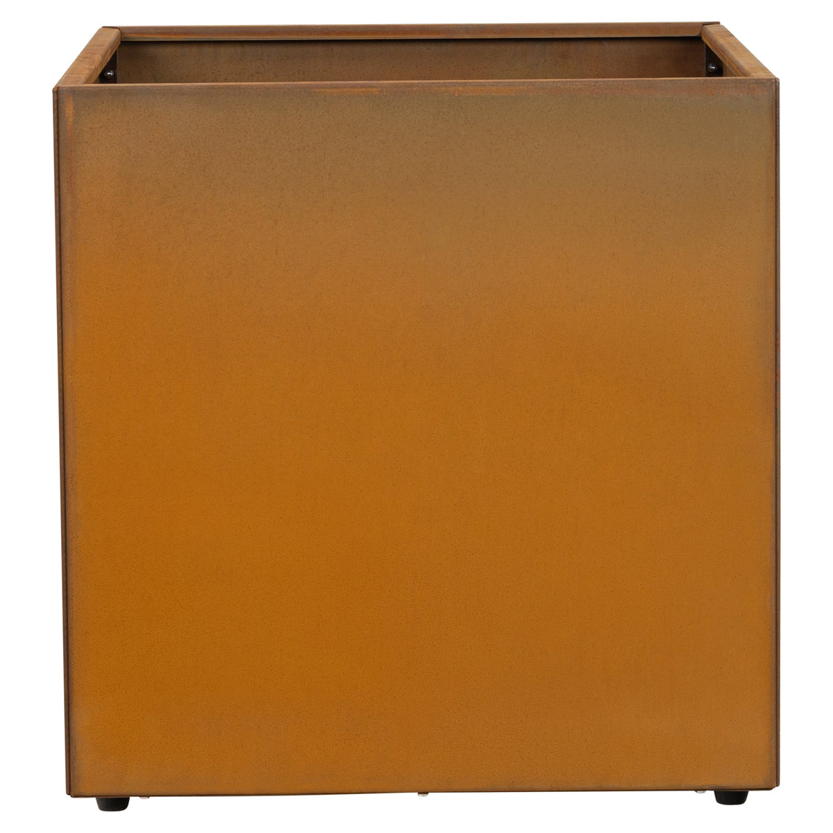 Saltan 70cm Corten Steel Cube Planter, Rust