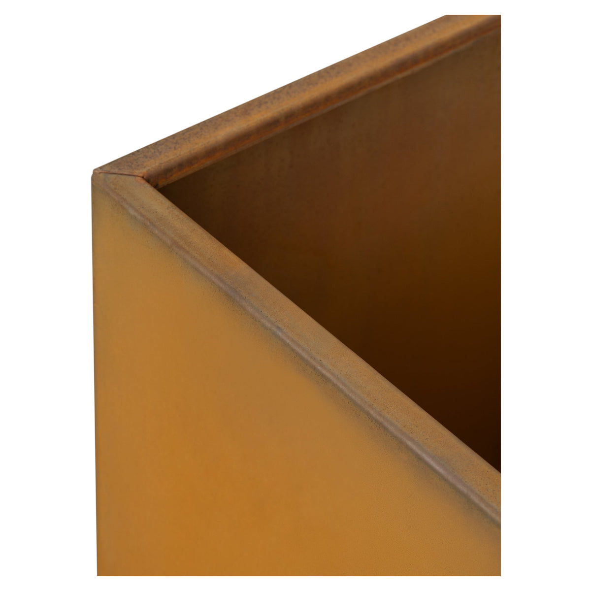 Saltan 70cm Corten Steel Cube Planter, Rust