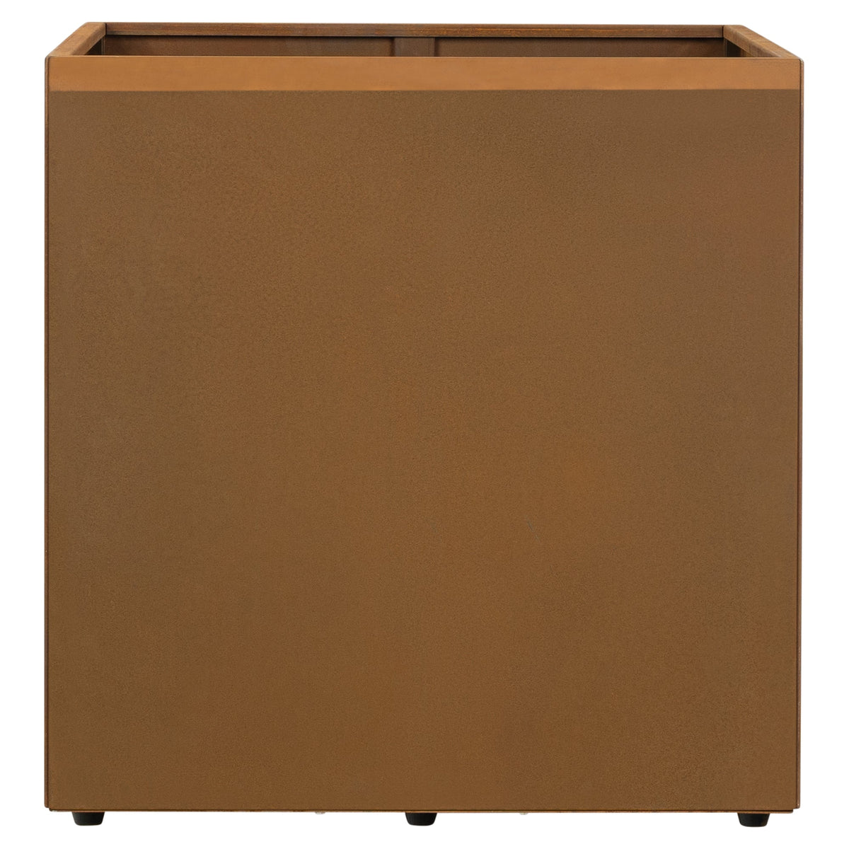 Saltan 80cm Corten Steel Cube Planter, Rust