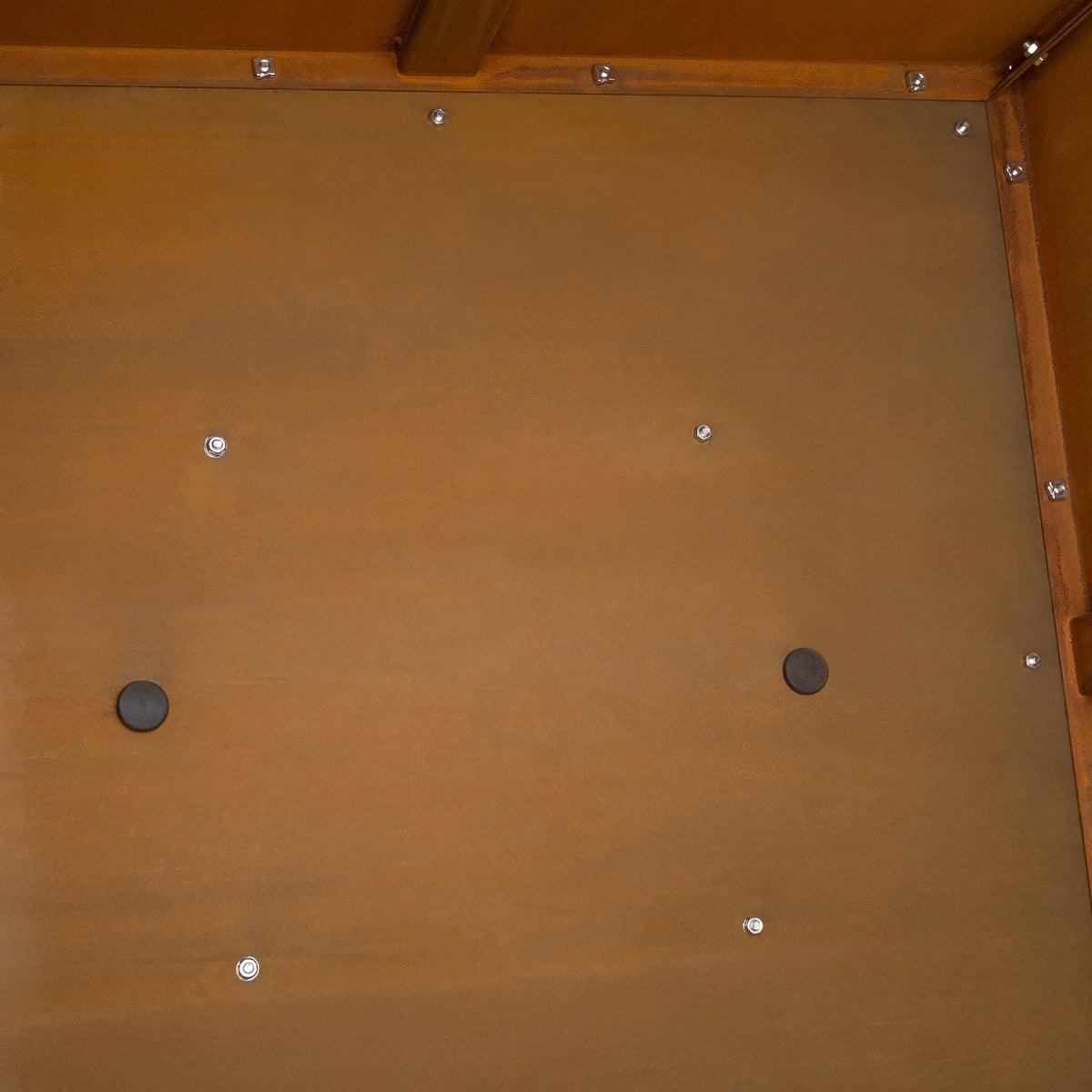 Saltan 80cm Corten Steel Cube Planter, Rust