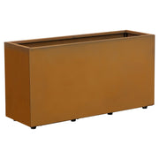 Vaile 90x30x45cm Corten Steel Rectangular Planter, Rust