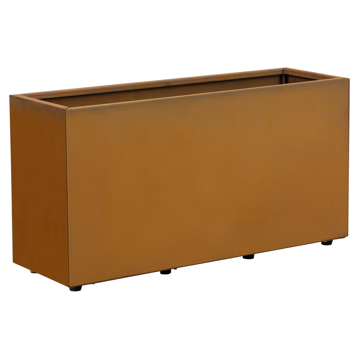 Vaile 90x30x45cm Corten Steel Rectangular Planter, Rust