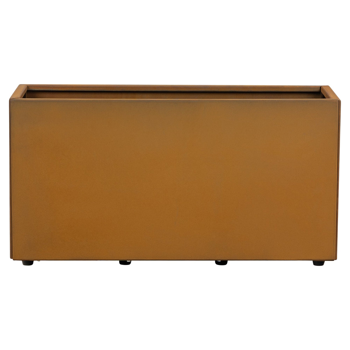 Vaile 90x30x45cm Corten Steel Rectangular Planter, Rust
