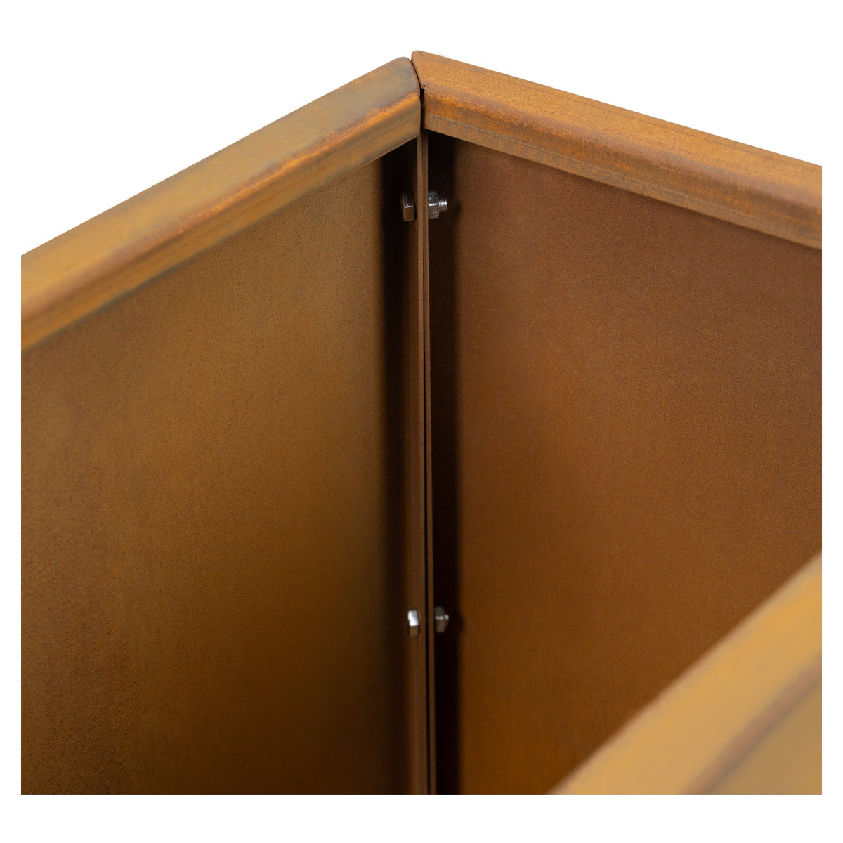 Vaile 90x30x45cm Corten Steel Rectangular Planter, Rust