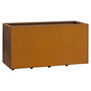 Vaile 100x40x50cm Corten Steel Rectangular Planter, Rust