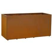 Vaile 150x60x70cm Corten Steel Rectangular Planter, Rust