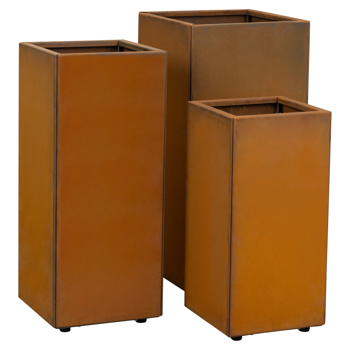 Bolton 30x60cm Corten Steel Tall Planter, Rust