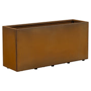 Prescott 100x30x45cm Corten Steel Trough Planter, Rust