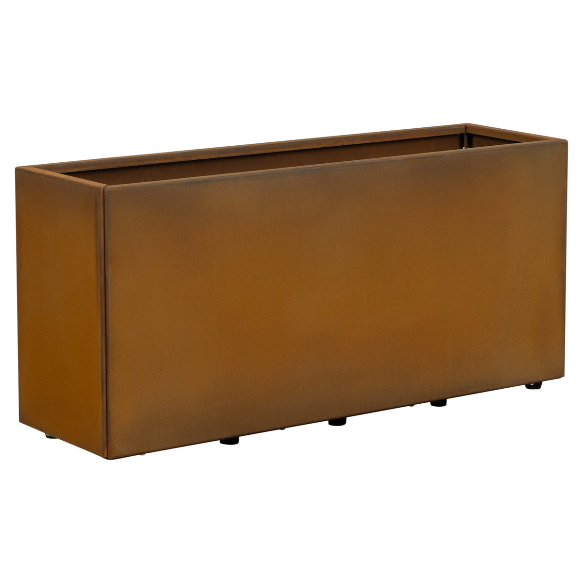 Prescott 100x30x45cm Corten Steel Trough Planter, Rust