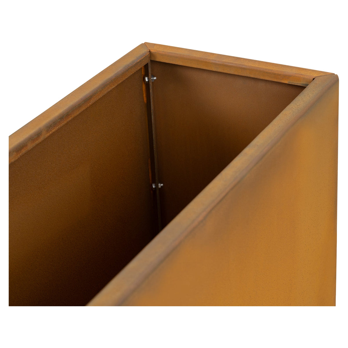 Prescott 100x30x45cm Corten Steel Trough Planter, Rust