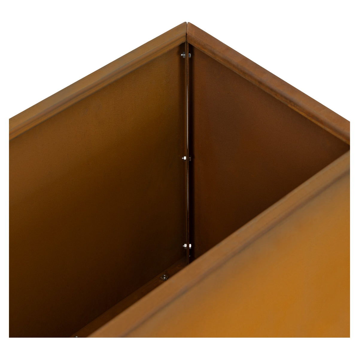 Prescott 120x40x55cm Corten Steel Trough Planter, Rust