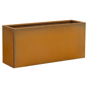 Prescott 100x30x45cm Corten Steel Trough Raised Garden Bed, Rust
