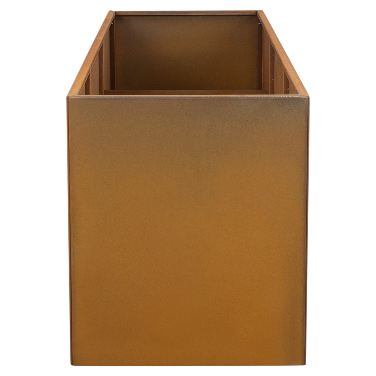 Prescott 200x60x70cm Corten Steel Trough Raised Garden Bed, Rust