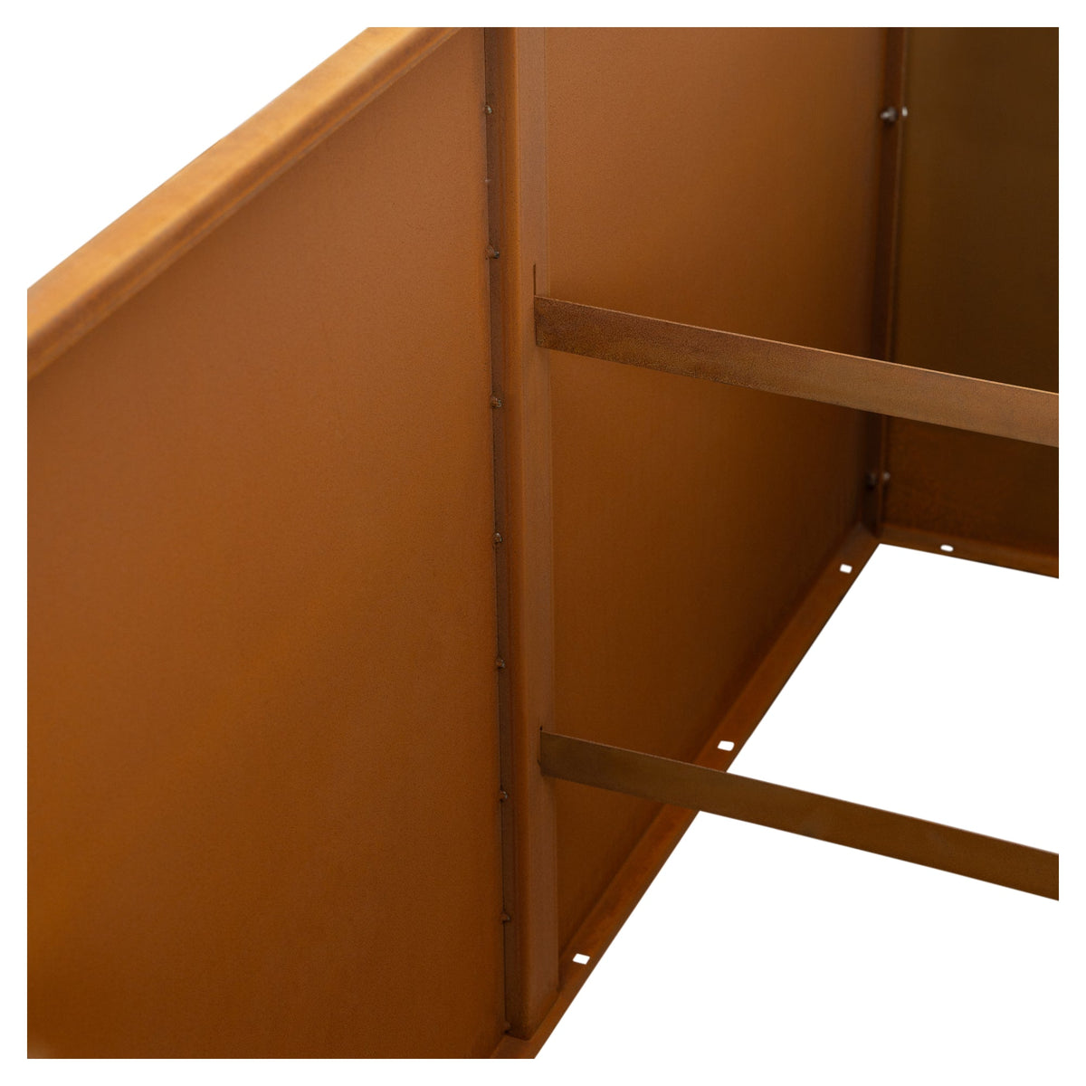 Prescott 200x60x70cm Corten Steel Trough Raised Garden Bed, Rust