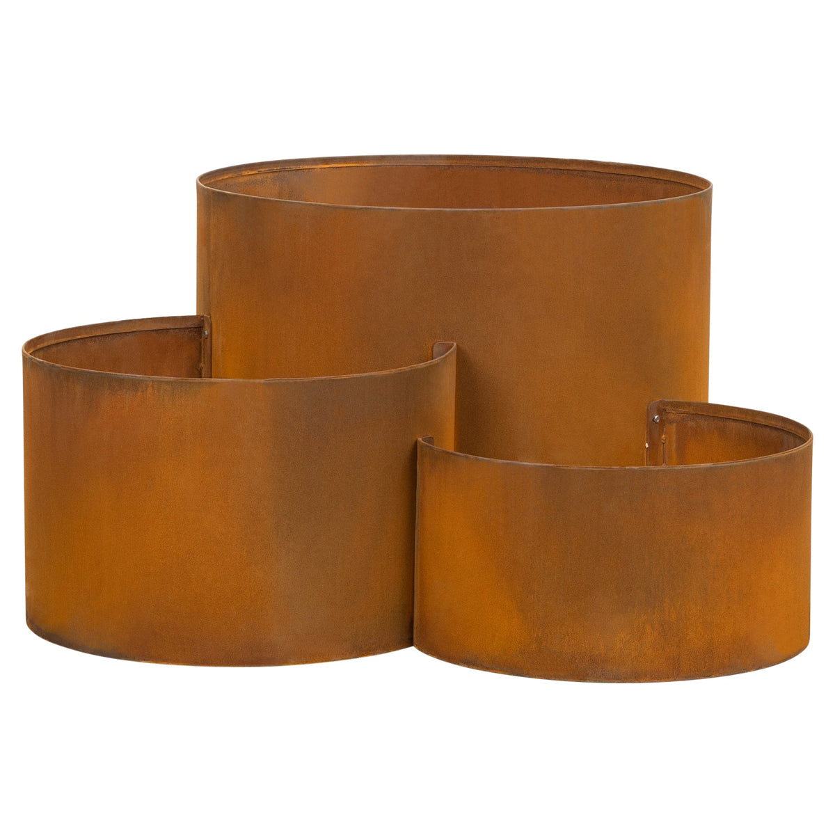 Rotundo 100x58cm Corten Steel Bowl Planter, Rust