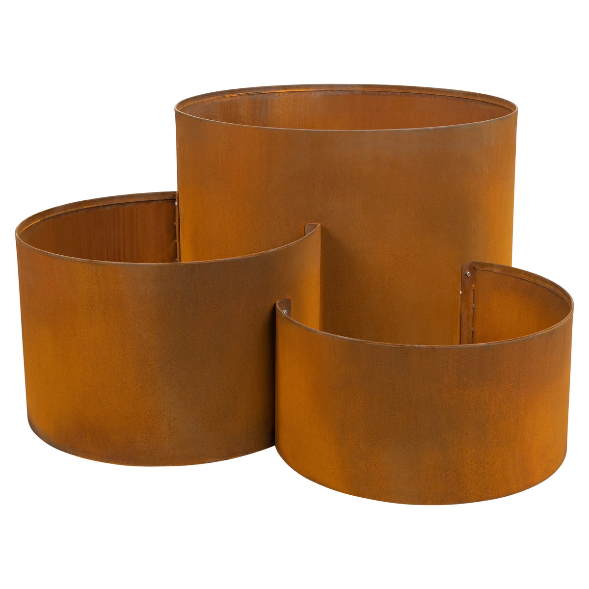 Rotundo 100x58cm Corten Steel Bowl Planter, Rust
