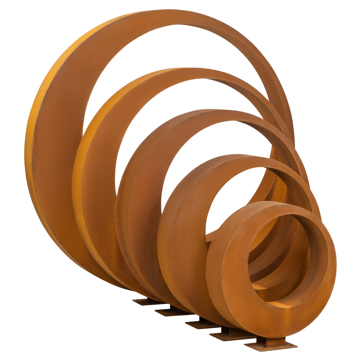 Ring 80x20cm Corten Steel Sculpture, Rust