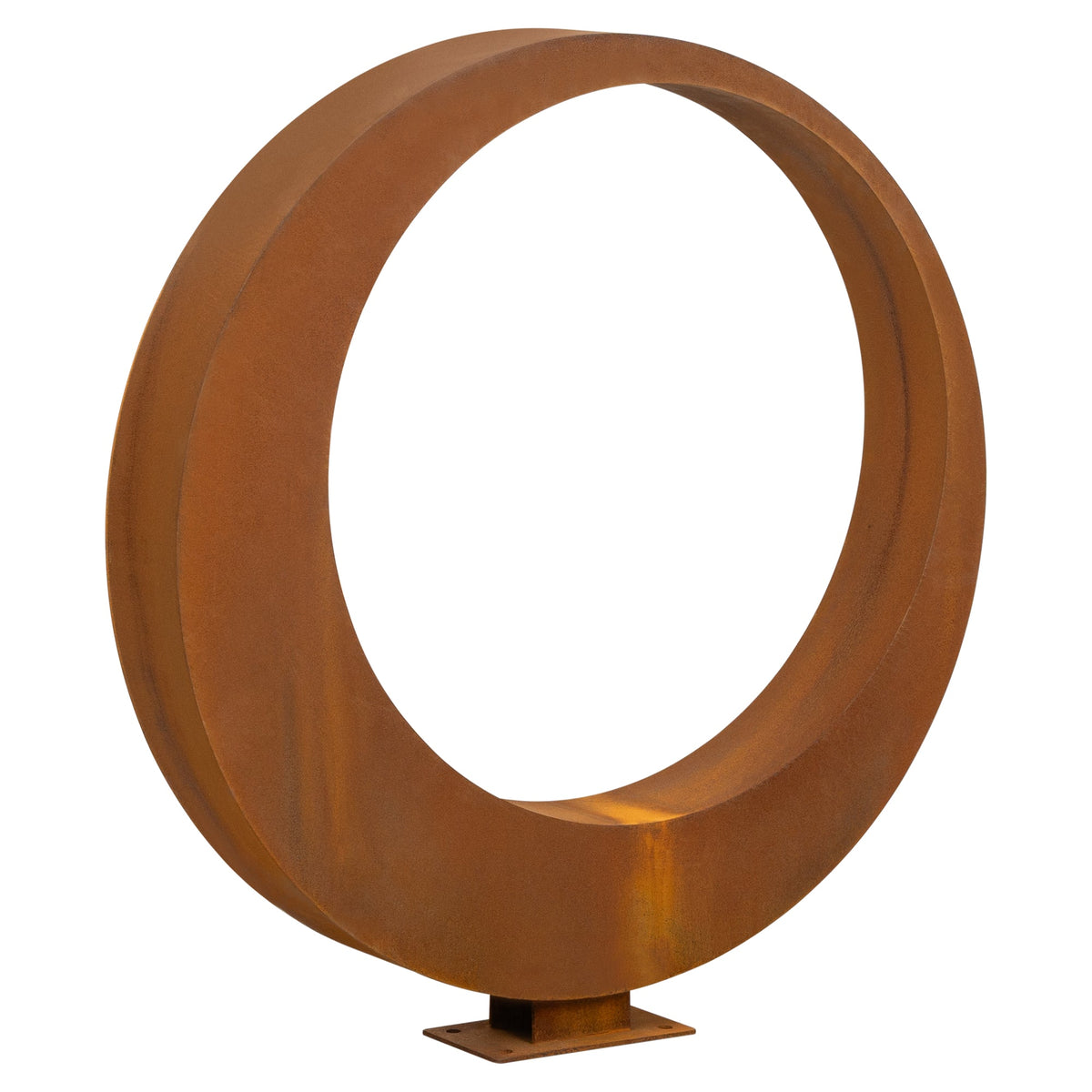 Ring 100x30cm Corten Steel Sculpture, Rust