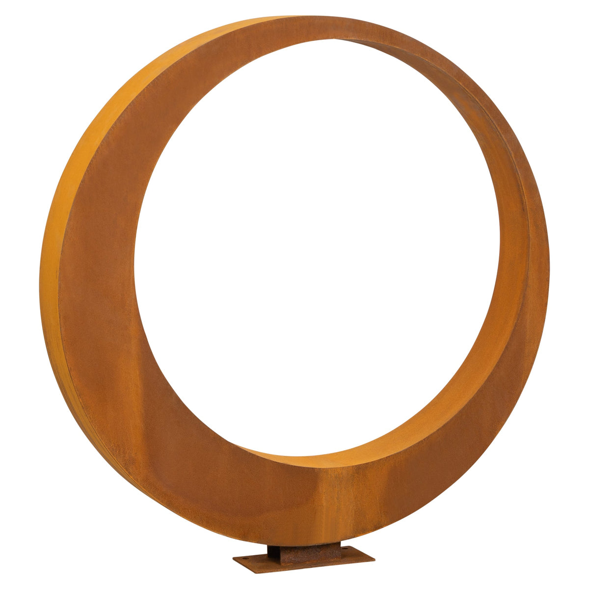 Ring 120x40cm Corten Steel Sculpture, Rust