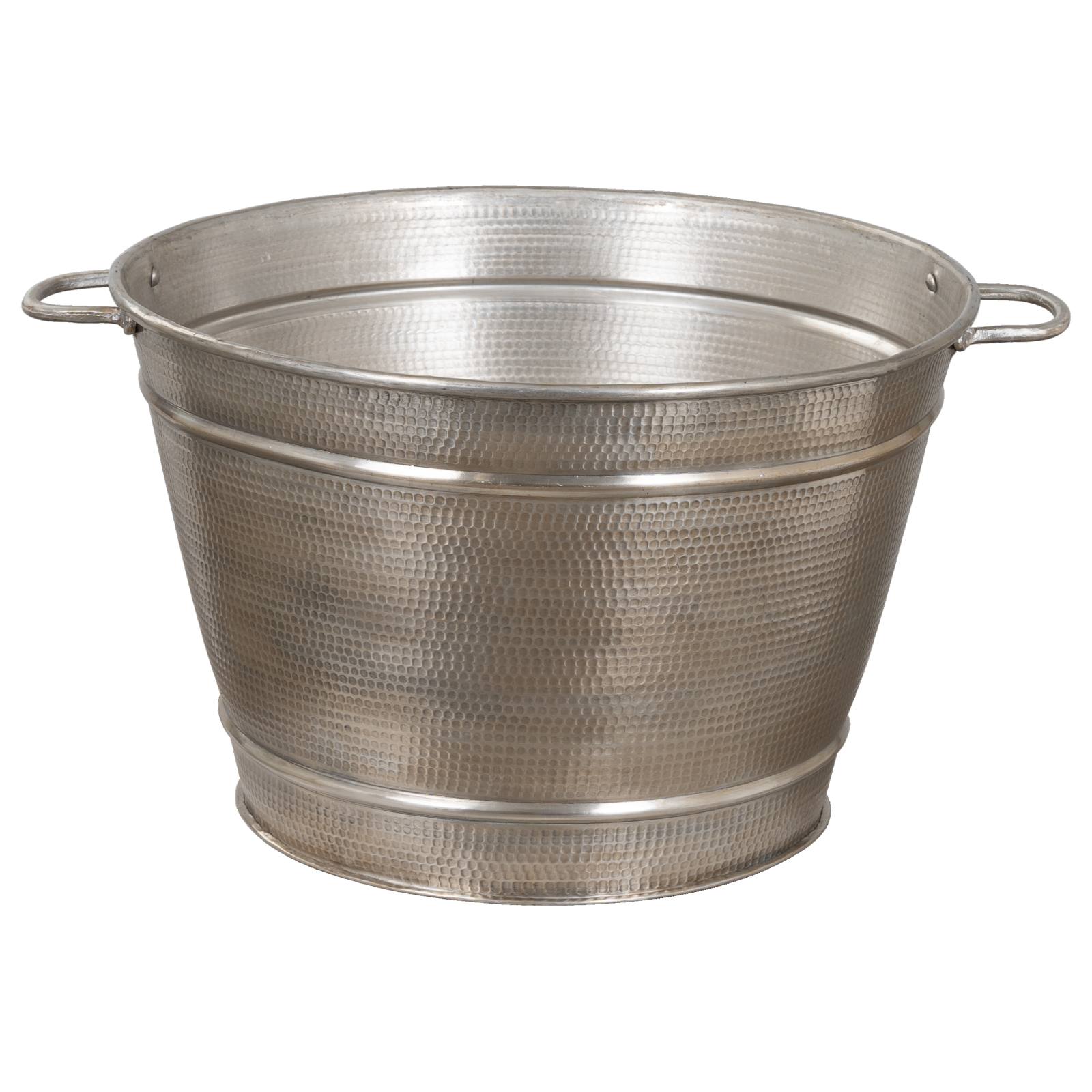 Elden Log Bucket, Antique Silver