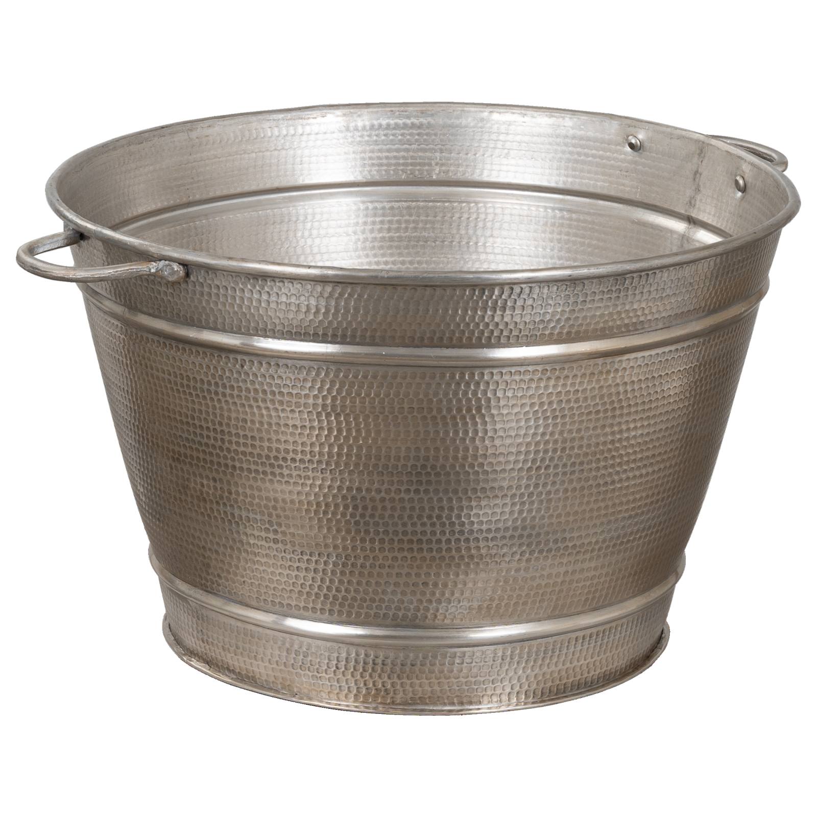 Elden Log Bucket, Antique Silver