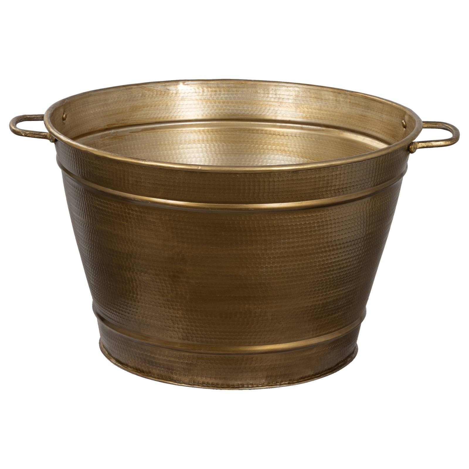 Elden Log Bucket, Antique Brass