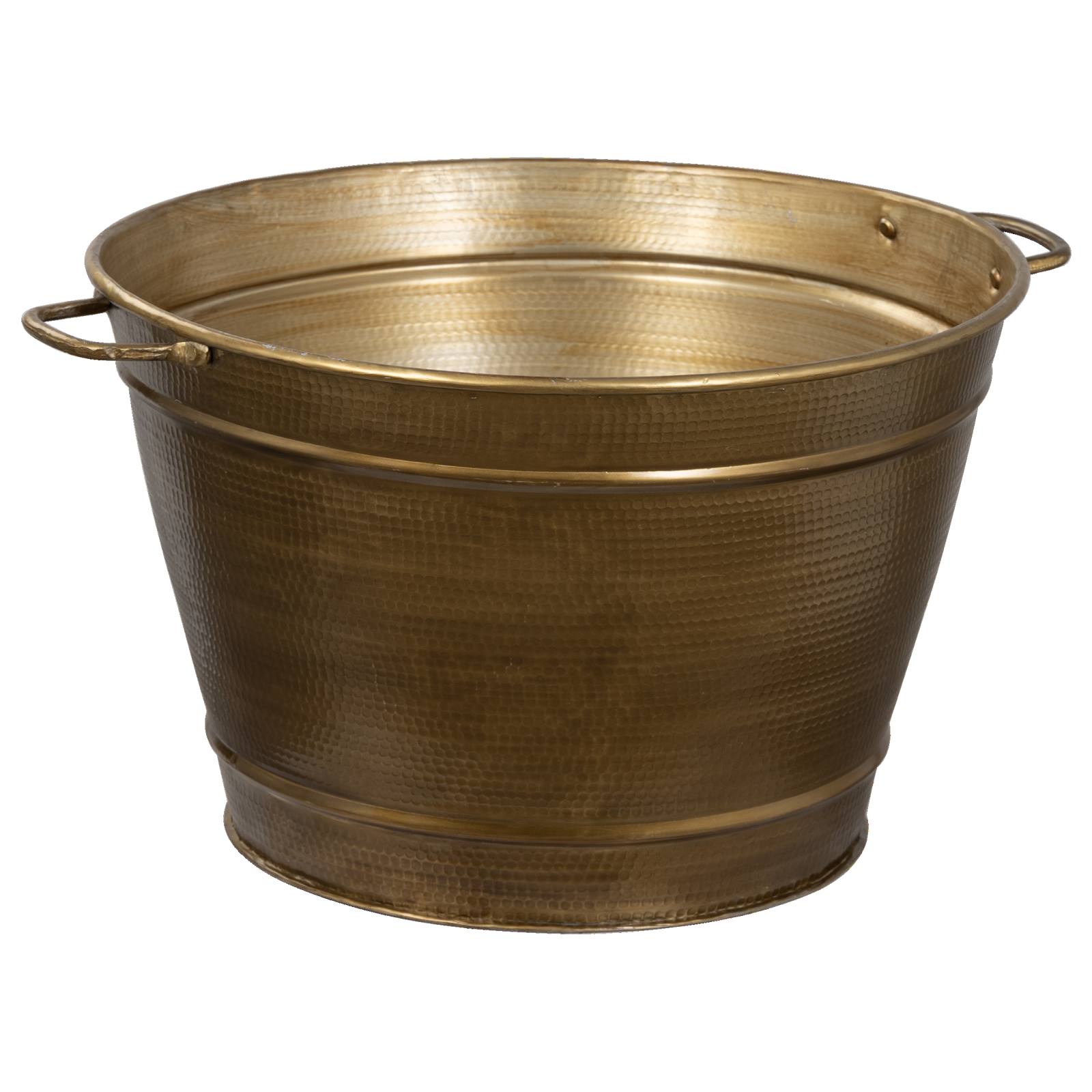 Elden Log Bucket, Antique Brass