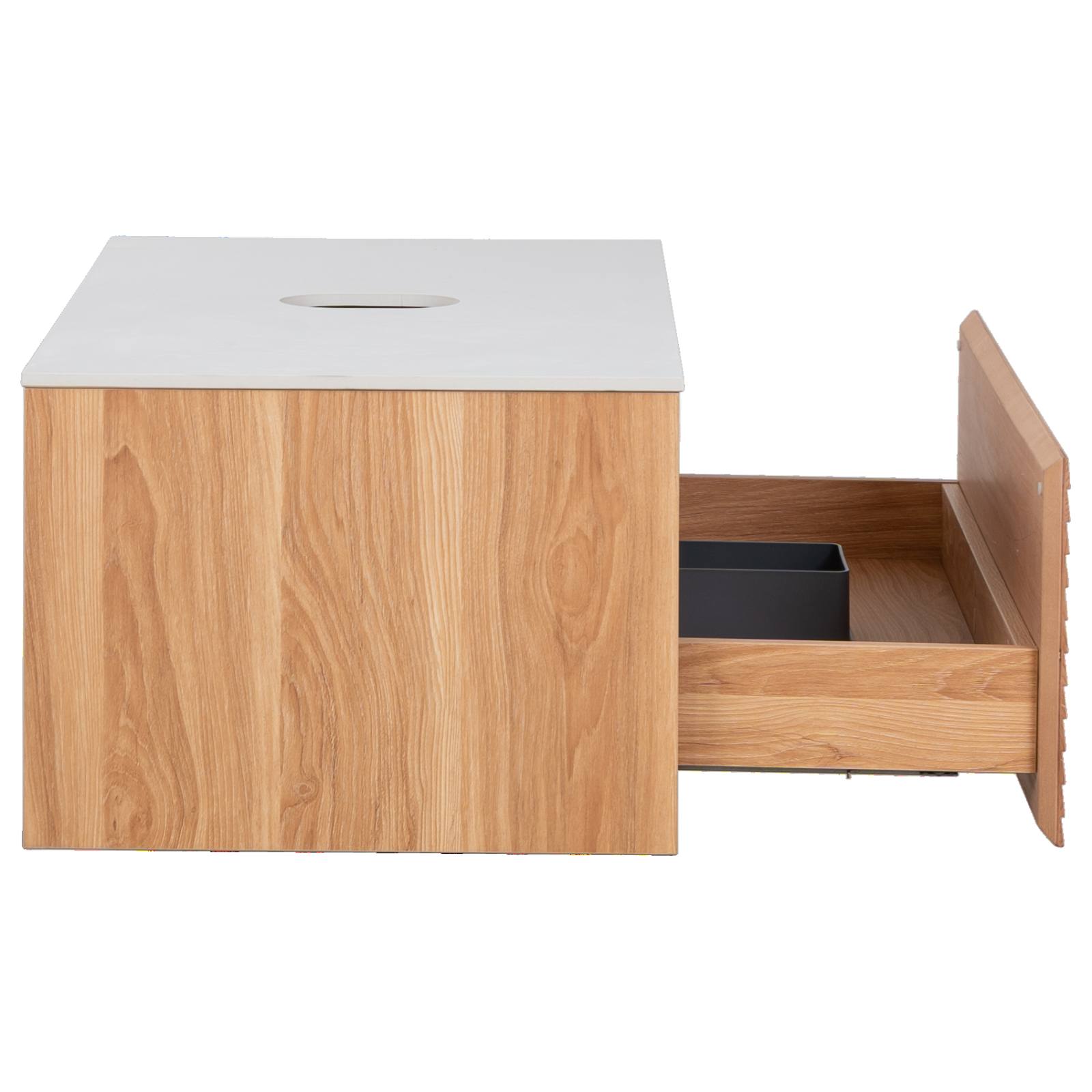 Donna 90 Single Wall Hung Vanity, Light Ash