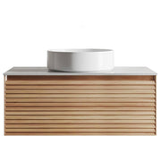 Donna 90 Single Wall Hung Vanity, Light Ash